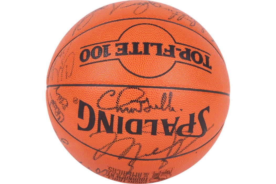 1992 Dream Team Olympics Team USA Signed Basketball Michael Jordan 15 Sigs PSA