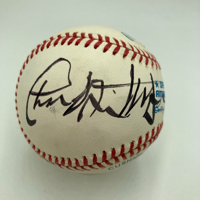 Charlton Heston Signed Official American League Baseball PSA DNA COA