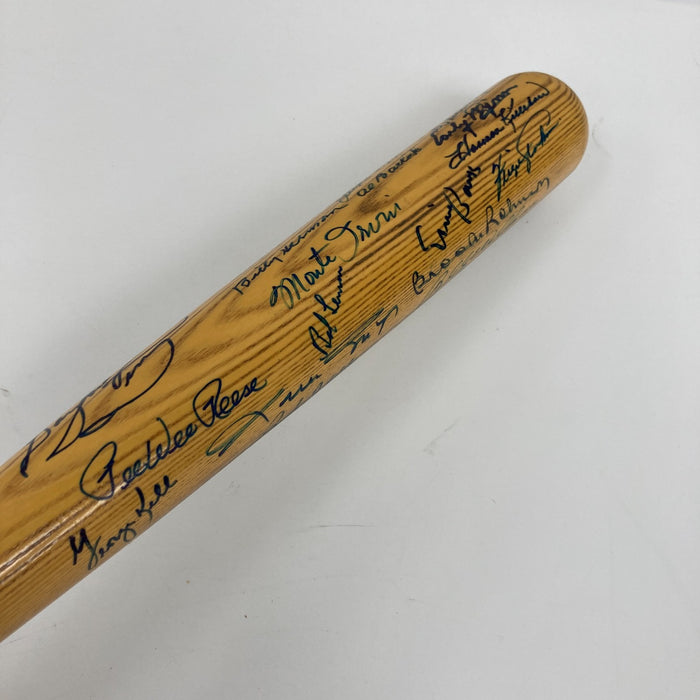 Beautiful Hall Of Fame Multi Signed Bat 34 Sigs Ted Williams Hank Aaron JSA COA