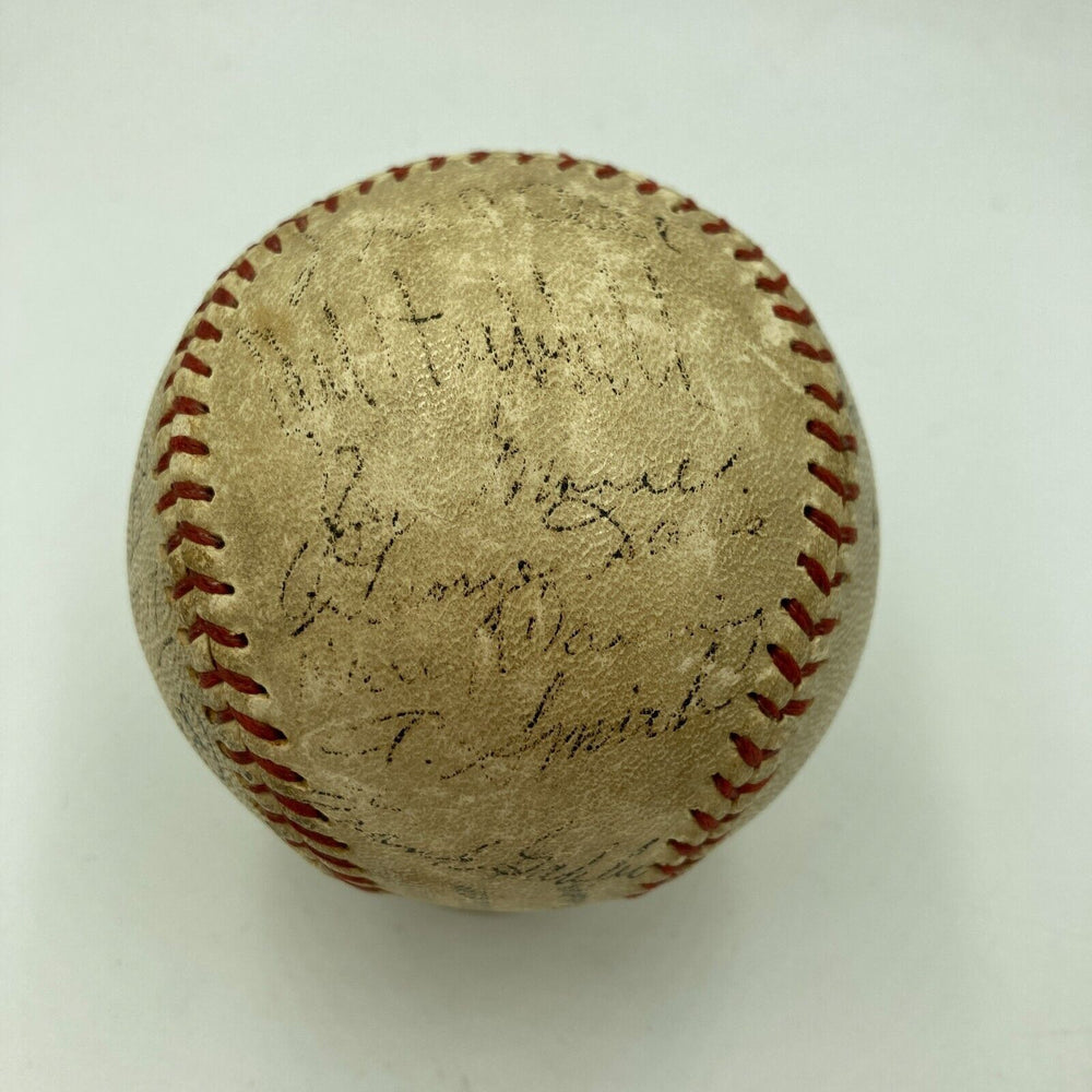 1936 New York Giants National League Champs Team Signed Baseball Mel Ott JSA COA