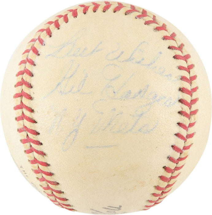 Gil Hodges Single Signed 1950's Official National League Baseball JSA COA