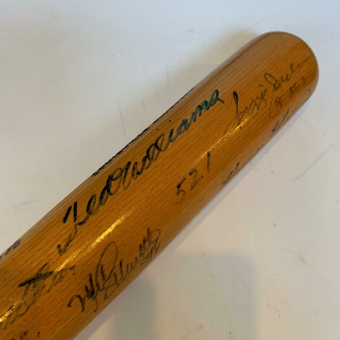 500 Home Run Club Signed Bat W/Inscriptions Ted Williams Willie Mays JSA COA