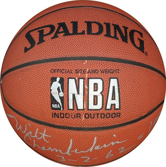 Extraordinary Wilt Chamberlain 100 Point Game 3/2/1962 Signed Basketball PSA DNA