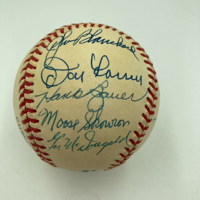 1950's New York Yankees Legends Signed Baseball Whitey Ford Don Larsen JSA COA