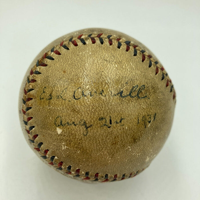 Earl Averill 1931 Playing Days Single Signed Game Used AL Baseball JSA LOA