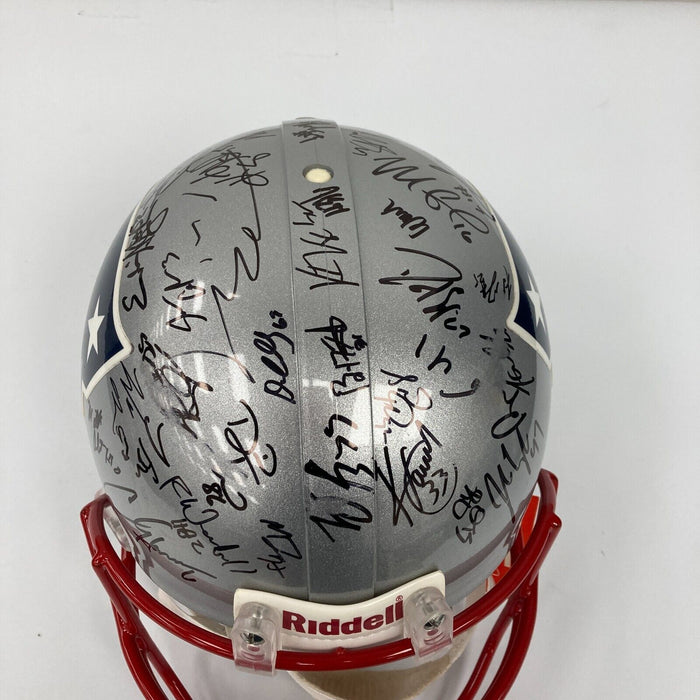 Tom Brady 2007 New England Patriots AFC Champs Team Signed Helmet 54 Sigs JSA