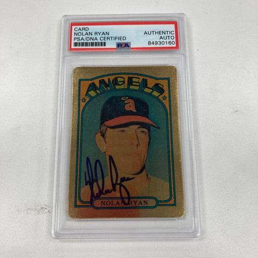 1972 Topps Nolan Ryan Signed Autographed Porcelain Baseball Card PSA DNA