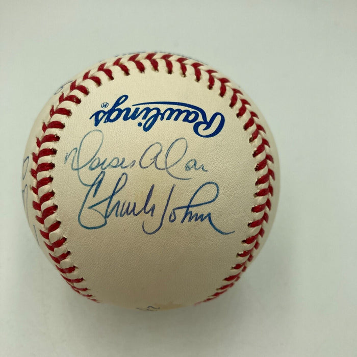 1997 Florida Marlins World Series Champs Team Signed W.S. Baseball With COA