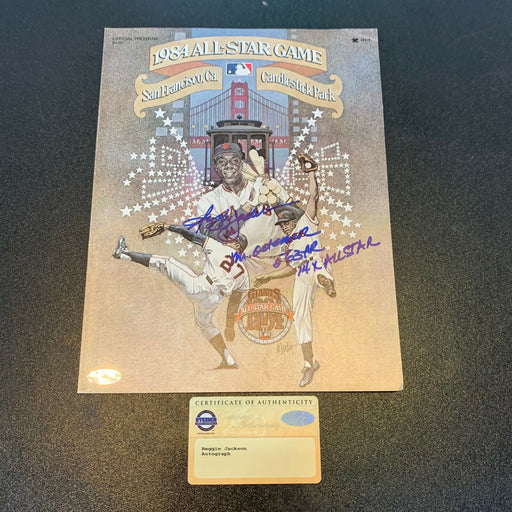 Reggie Jackson "14X AS Mr. October" Signed 1984 All Star Game Program Steiner