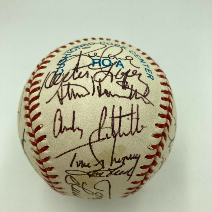 1996 New York Yankees World Series Champs Team Signed Baseball Derek Jeter JSA