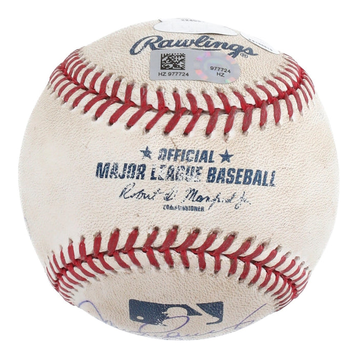 2015 New York Yankees Team Signed Game Used Baseball ALDS Clinching Game Jeter