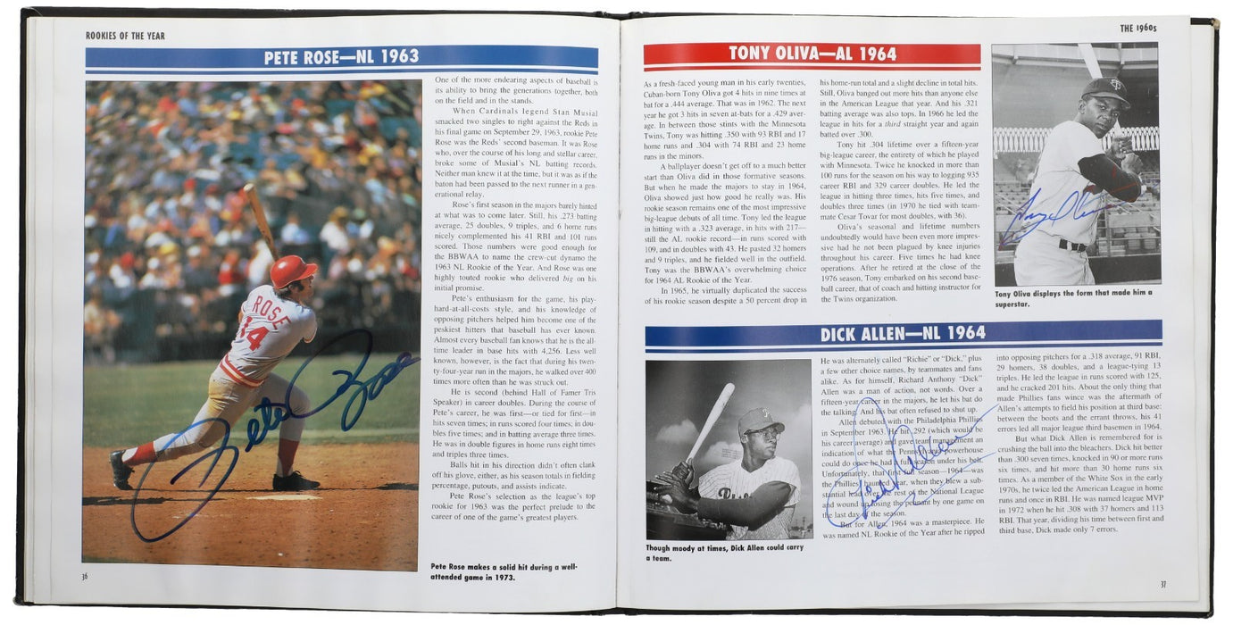 Rookies Of The Year Signed Baseball Book 78 Sigs Derek Jeter Willie Mays Beckett