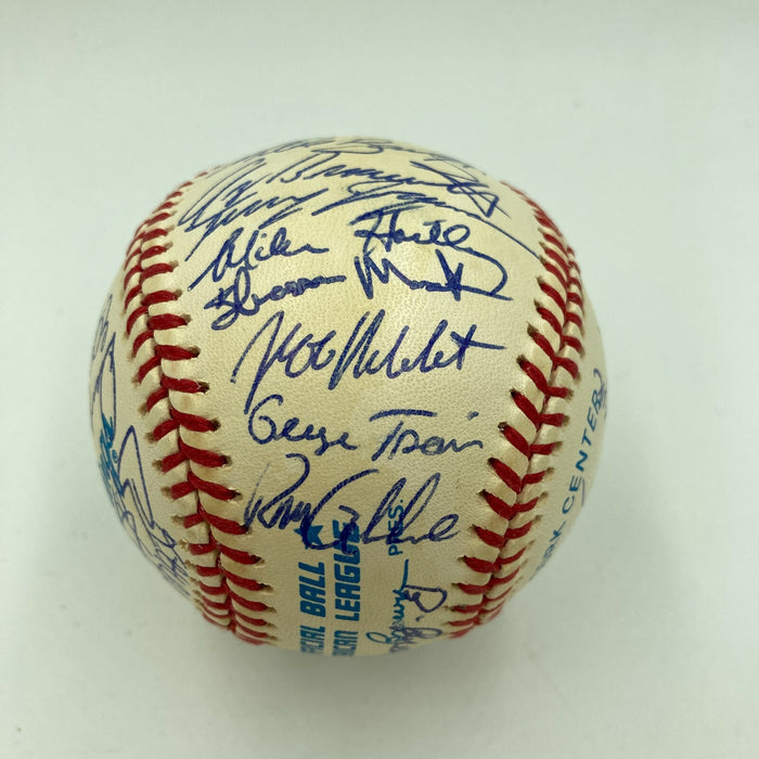 Nice 1993 Minnesota Twins Team Signed AL Baseball With Kirby Puckett COA