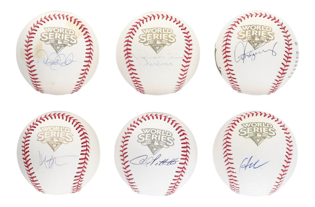 2009 New York Yankees WS Champs Team Signed Baseball Collection 42 Balls JSA COA
