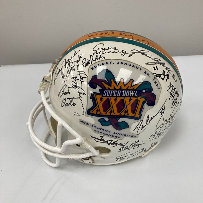 NFL Hall Of Fame Legends Multi Signed 1997 Super Bowl Helmet JSA COA