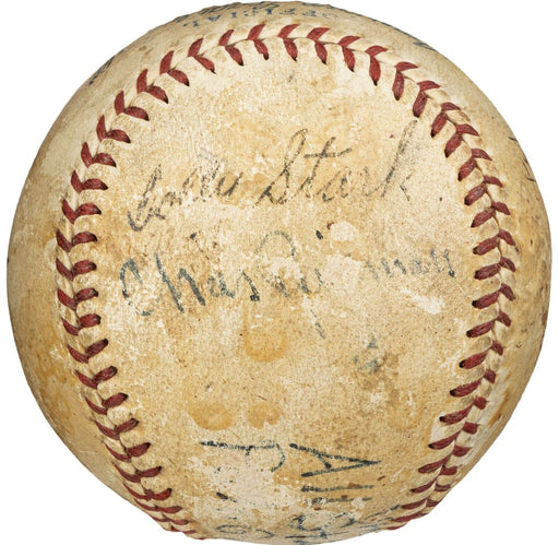 1934 All Star Game Umpires Signed Game Used Baseball Beckett COA