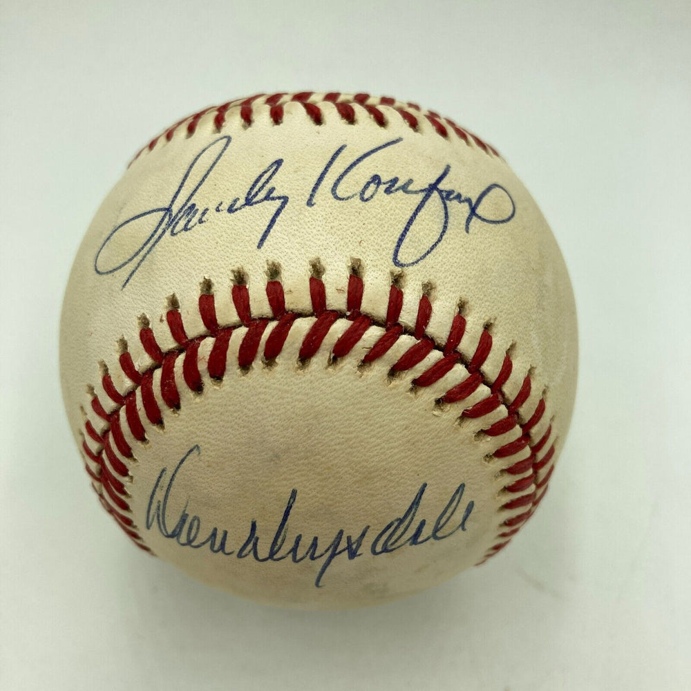 Sandy Koufax & Don Drysdale Signed National League Baseball JSA Sticker