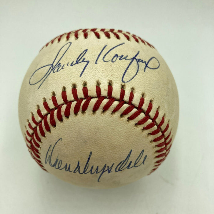 Sandy Koufax & Don Drysdale Signed National League Baseball JSA Sticker