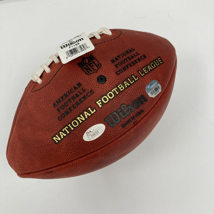 Joe Montana Steve Young Jerry Rice Signed Inscribed Super Bowl Football JSA COA