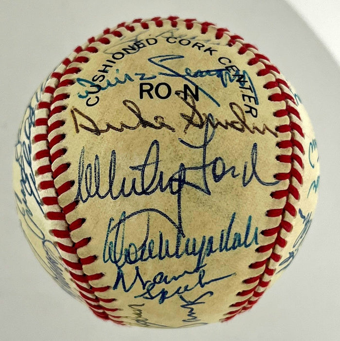 Mickey Mantle Ted Williams Sandy Koufax Hall Of Fame Multi Signed Baseball BAS