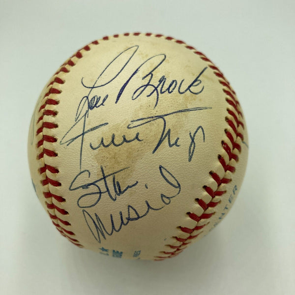 Willie Mays Hank Aaron Stan Musial 3,000 Hit Club Signed Baseball 8 Sigs JSA COA