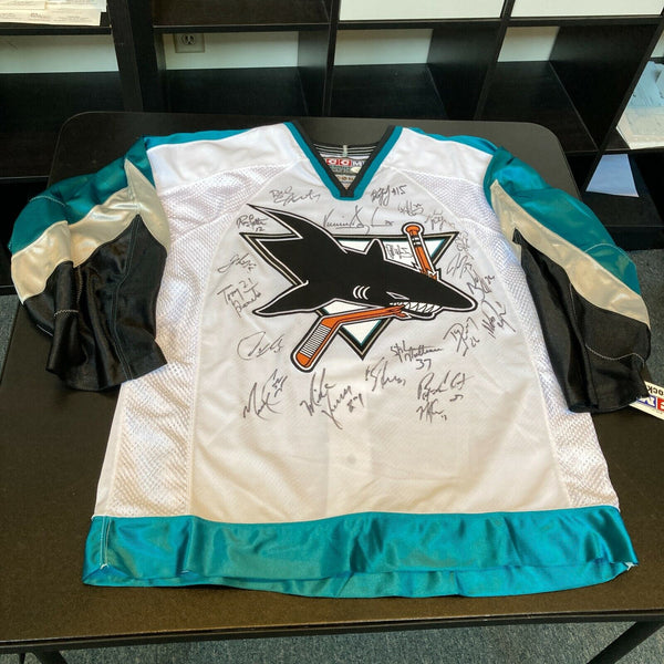 1999-2000 San Jose Sharks Team Signed Authentic Game Model NHL Jersey JSA COA