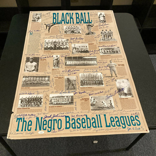Incredible Negro League Legends Signed Huge 24x26 Photo 120 Sigs Willie Mays JSA