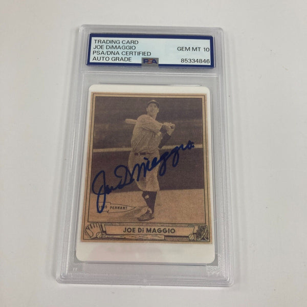 1940 Play Ball Joe Dimaggio Yankee Clipper Signed Porcelain Card PSA 10 GEM MINT