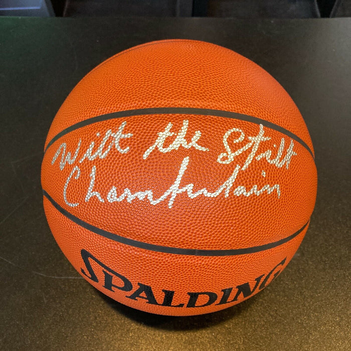 The Finest Wilt "The Stilt" Chamberlain Signed Basketball JSA Graded GEM MINT 10