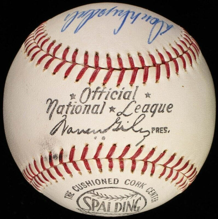 Beautiful Joe Medwick Sandy Koufax Don Drysdale Signed Baseball PSA DNA