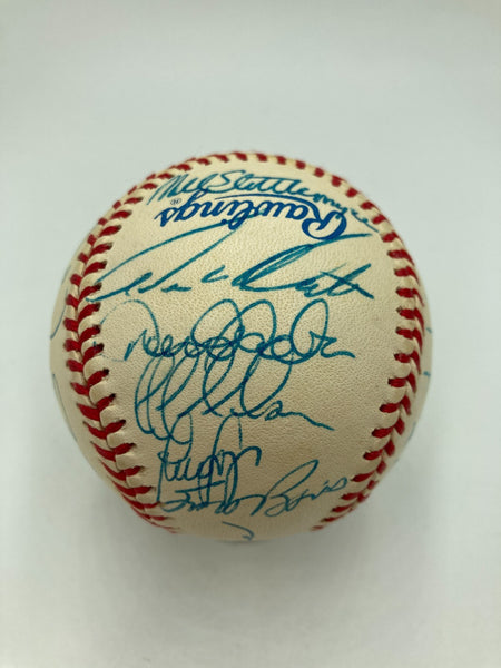 1999 NY Yankees World Series Champs Team Signed Baseball Derek Jeter JSA COA