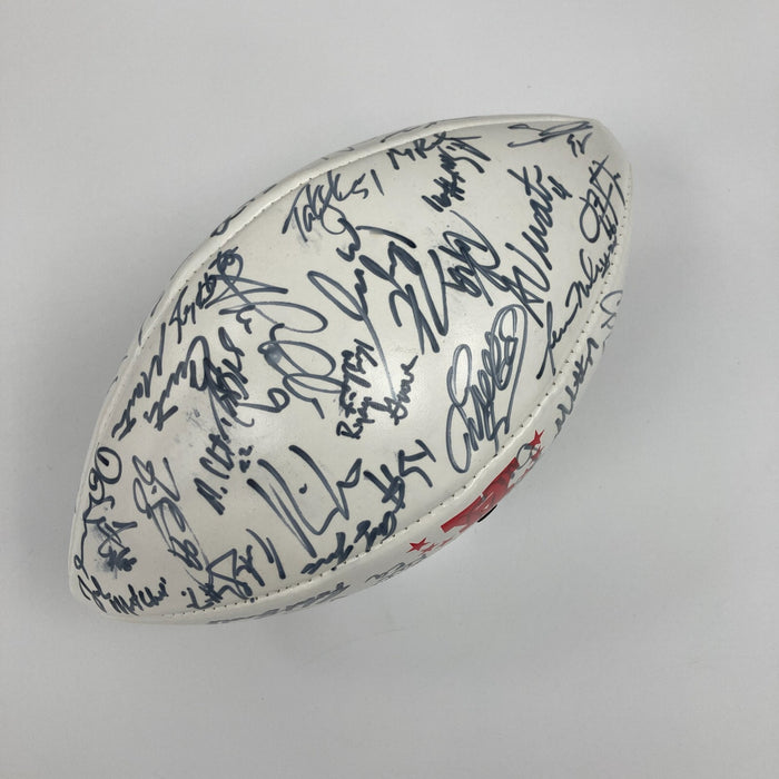 2005 Pro Bowl AFC Champs Team Signed Football Peyton Manning & Drew Brees