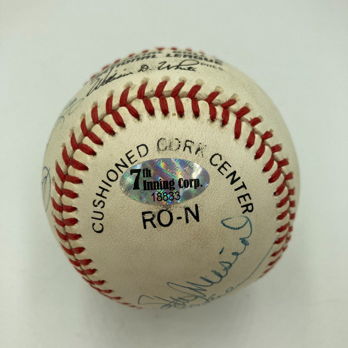 Willie Mays Hank Aaron Stan Musial 3,000 Hit Club Signed Baseball 8 Sigs JSA COA