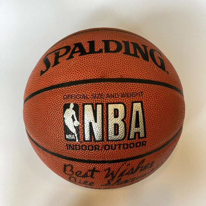 Bill Sharman Hall Of Fame 1975 Signed Spalding NBA Basketball JSA COA