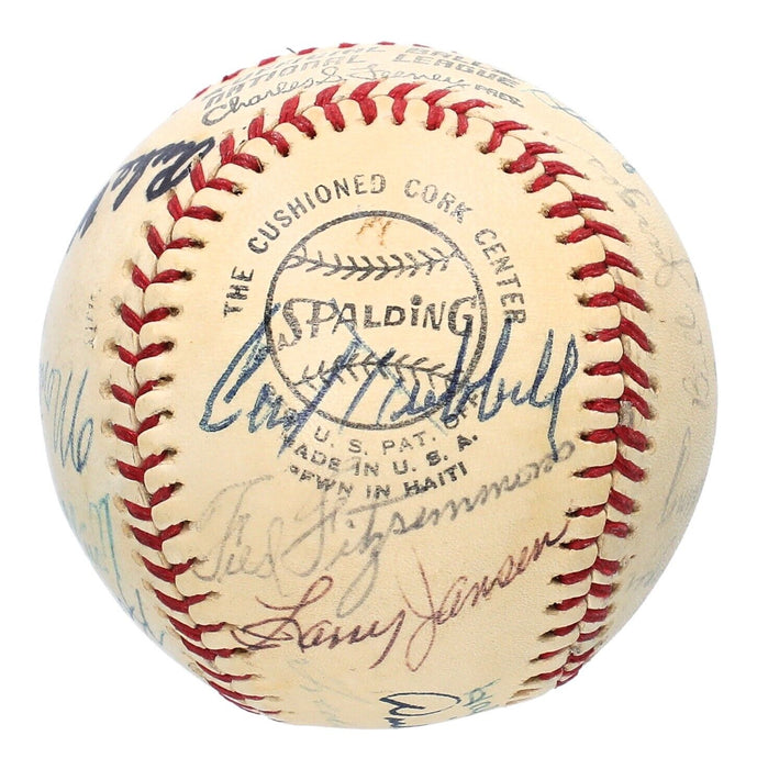 Rare New York Giants HOF Legends Signed Baseball Rube Marquard George Kelly PSA