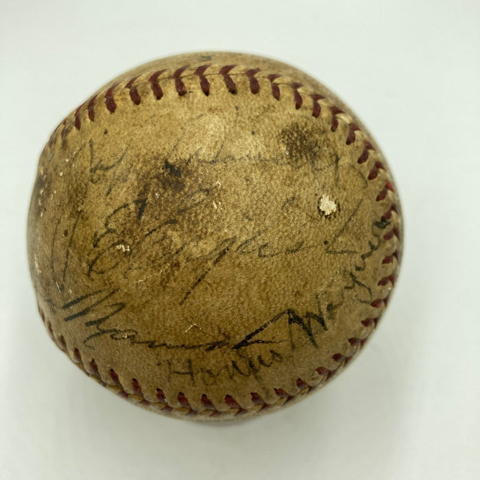 Honus Wagner Heinie Manush  Waite Hoyt HOF Multi Signed Baseball Beckett COA