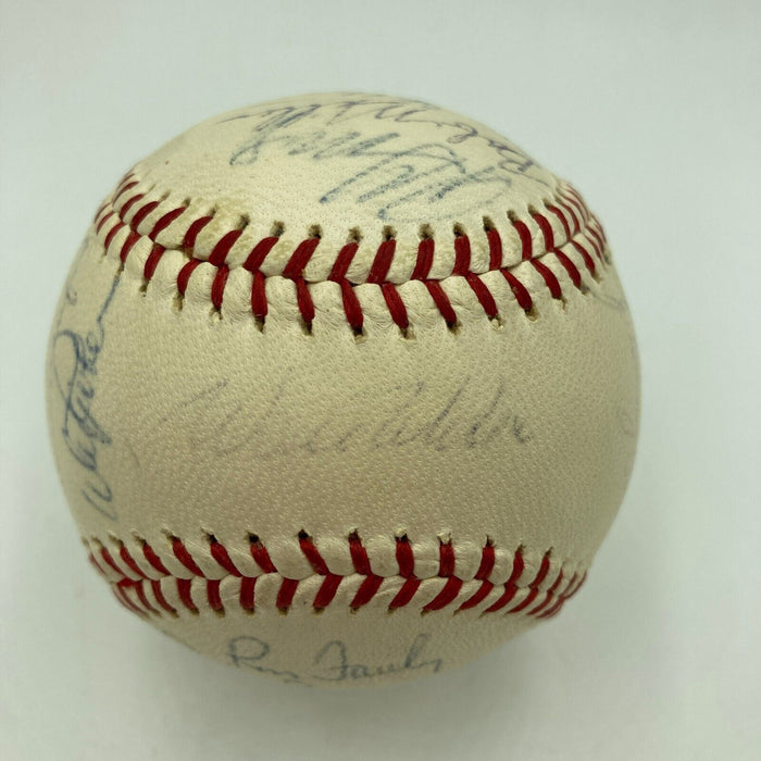 1965 Los Angeles Dodgers World Series Champs Team Signed Baseball Koufax JSA COA