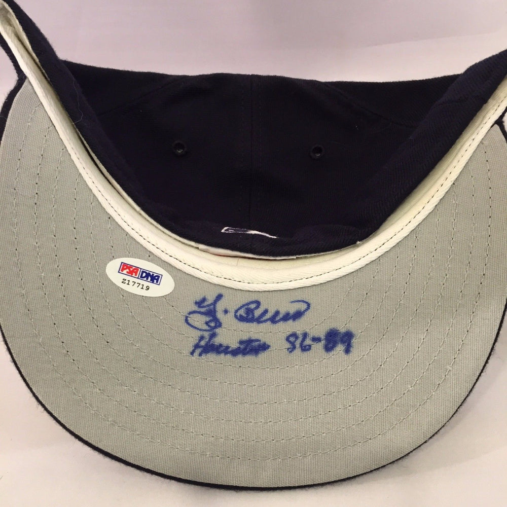 Yogi Berra Signed Inscribed Authentic Houston Astros Baseball Cap Hat Psa Dna