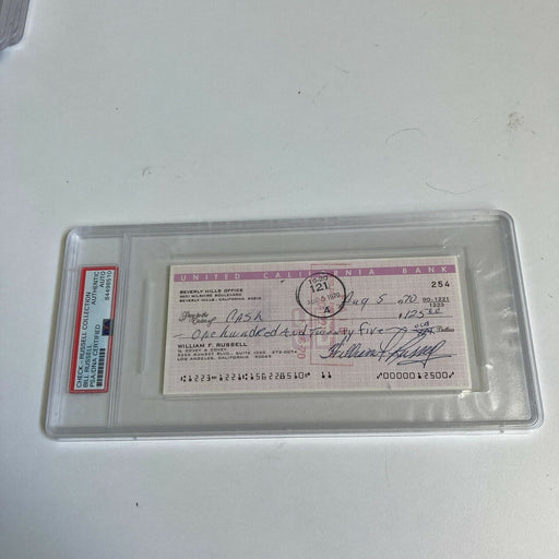 Bill Russell Signed Autographed Bank Check PSA DNA Boston Celtics HOF Legend
