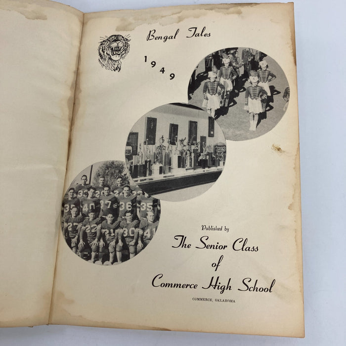 Mickey Mantle Signed 1949 Commerce High School Yearbook JSA & PSA DNA COA