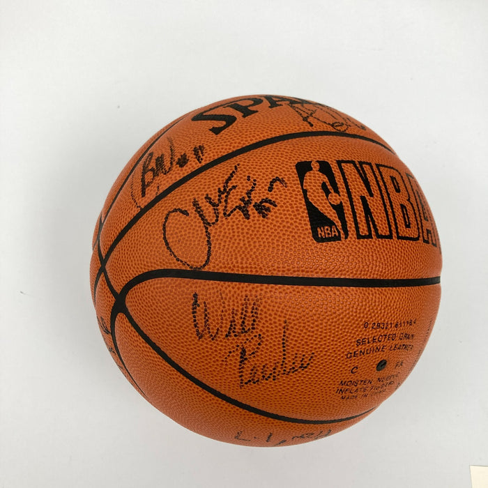 1998-99 San Antonio Spurs NBA Champs Team Signed Basketball Tim Duncan JSA COA