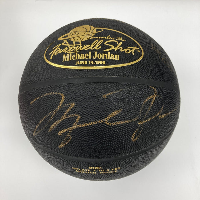 Michael Jordan Final Shot June 14, 1998 Signed Basketball UDA & PSA DNA COA
