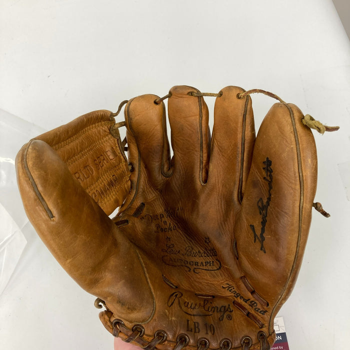 Lew Burdette Signed 1950's Game Model Baseball Glove JSA COA