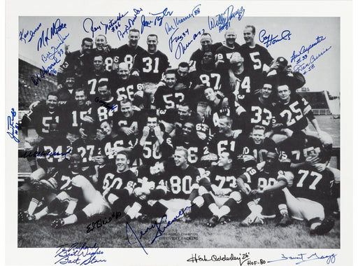 1962 Green Bay Packers NFL Champions Team Signed 17x23 Photo Bart Starr Beckett