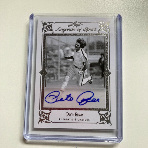 Leaf Legends Of Sport Pete Rose Auto #4/10 Signed Baseball Card