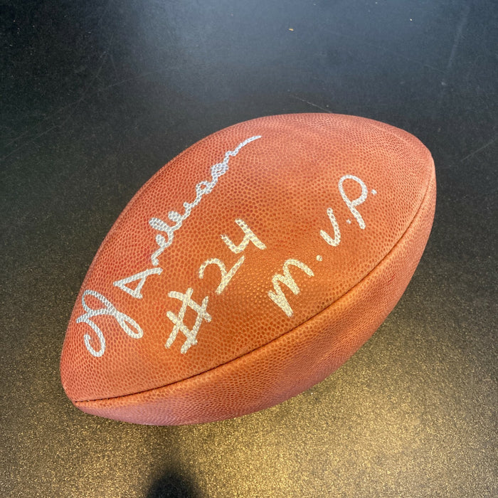 O.J. Anderson "#24 MVP" Signed Official NFL Wilson Game Football JSA COA