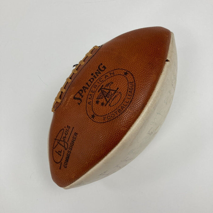 1966 Houston Oilers Team Signed Spalding Official AFL Football JSA COA 50+ Sigs
