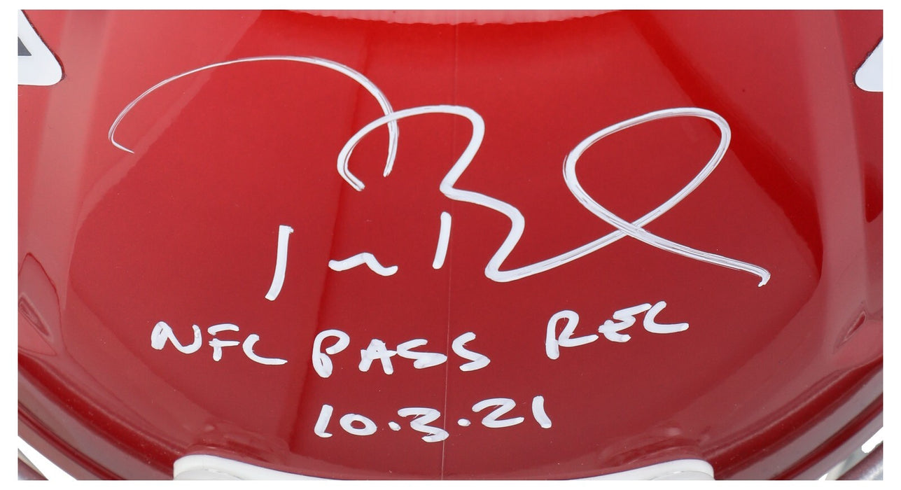 Tom Brady  NFL Pass Record  10/3/21 Signed New England Patriots Helmet Fanatics