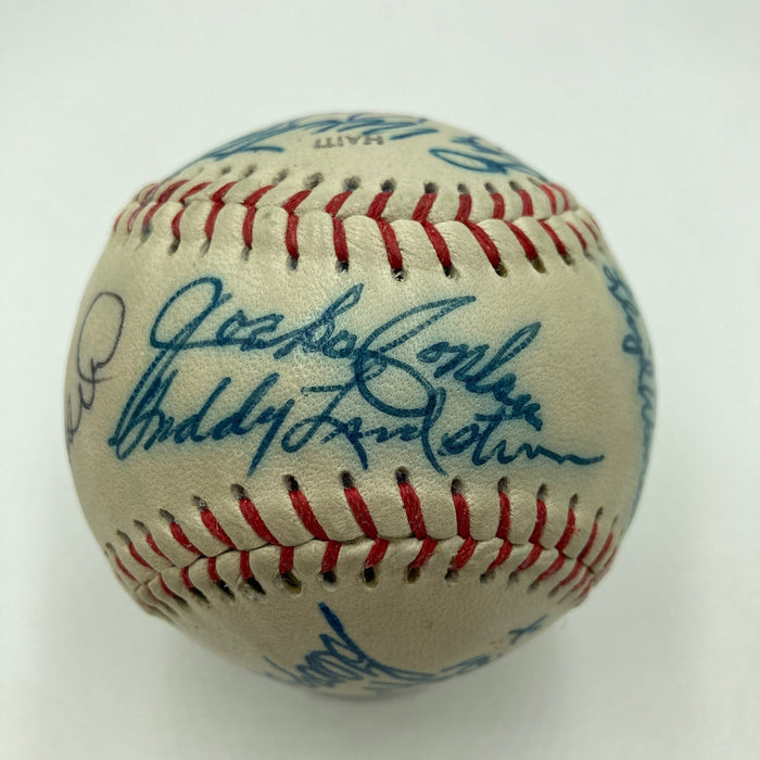 Warren Giles George Kelly Stan Coveleski HOF Multi Signed Baseball 18 Sigs JSA