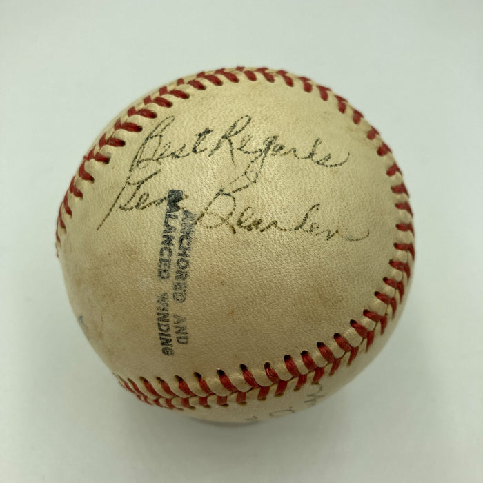 Satchel Paige Signed Baseball Displays As Single Signed JSA COA